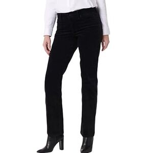 NYDJ Velvet Marilyn Straight Leg Pants BLACK NWT SIZE 4